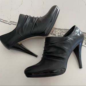 Nine West leather platform booties